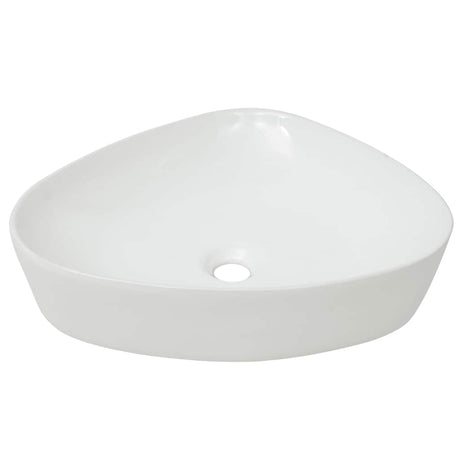 Vidaxl Washbasin Triangular White 50,5x41x12 cm Ceramika
