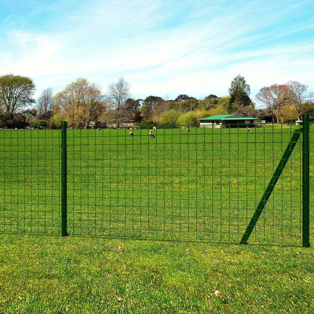 Vidaxl hek 25x1 m stal zielony