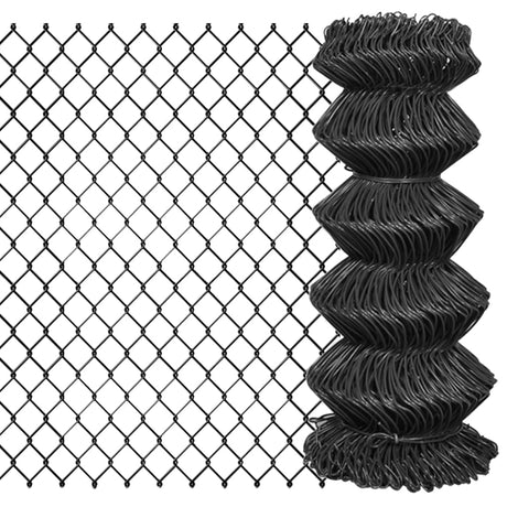 Vidaxl Mesh Fence 25x0,8 m stalowy szary