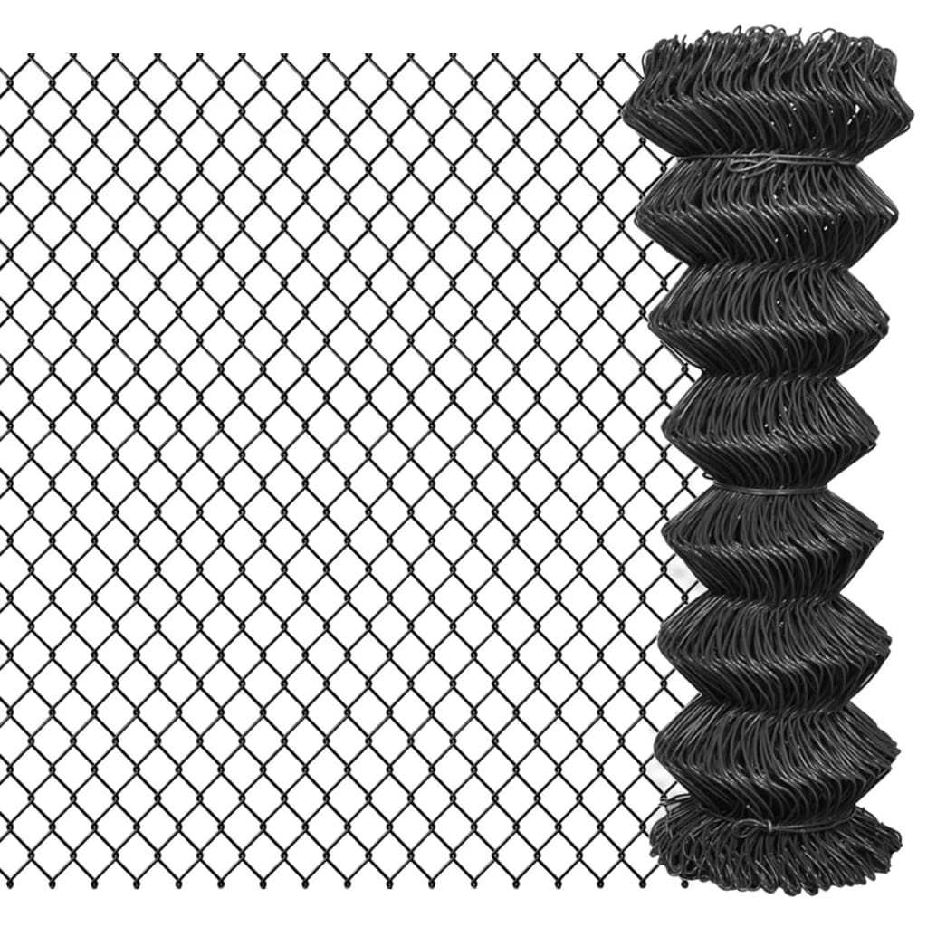 Vidaxl Mesh Fence 25x1,25 m stalowy szary