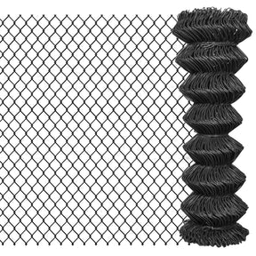 Vidaxl Mesh Fence 25x1,25 m stalowy szary