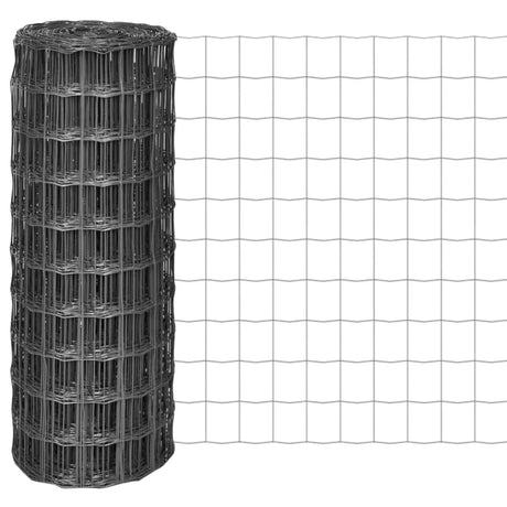 Vidaxl euro hek 25x1 m Steel Grey
