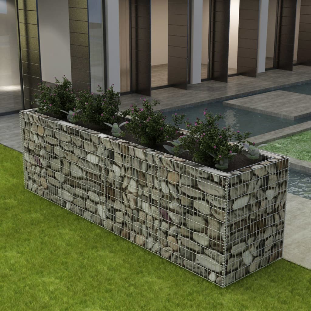 Vidaxl Gabion Sadzarka podniosła stal 360x90x100 cm