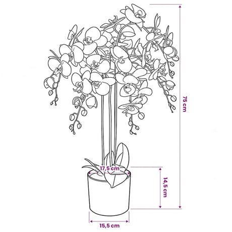 Vidaxl sztuczna roślina z potorami potorczą 75 cm biały
