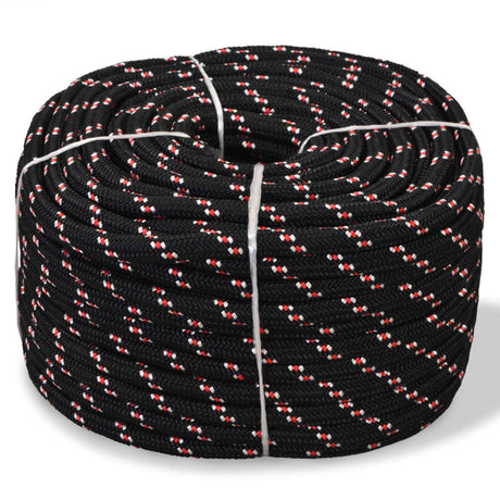 Lina rozruchowa vidaxl 8 mm 100 m polipropylenowa czarna