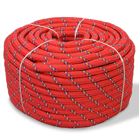 Lina do łodzi Vidaxxl 14 mm 50 m, polipropylenowa, czerwona