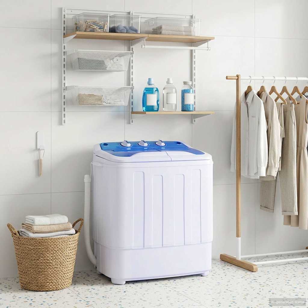 Mini pralka vidaxl z podwójnym bębnem 5,6 kg