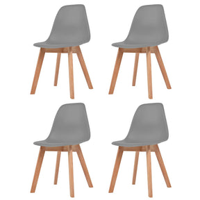 Vidaxl eetkamerstoelen 4 st kunststof grijs