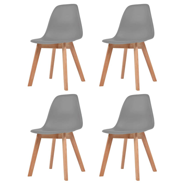 Vidaxl eetkamerstoelen 4 st kunststof grijs