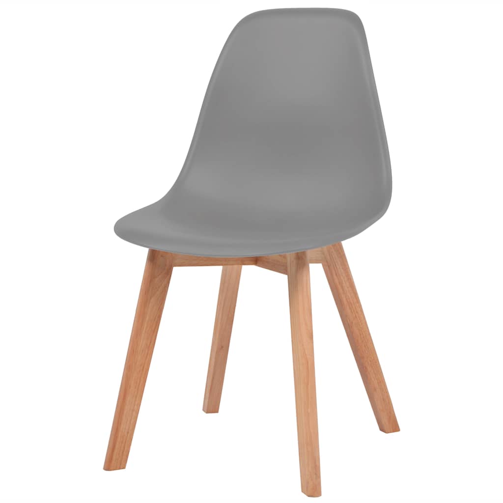 Vidaxl eetkamerstoelen 4 st kunststof grijs