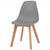 Vidaxl eetkamerstoelen 4 st kunststof grijs
