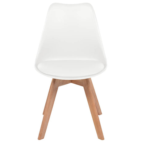 Vidaxl eetkamerstoelen 2 st kunststof wit