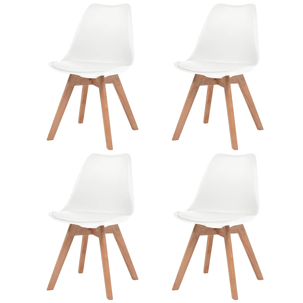 Vidaxl eetkamerstoelen 4 st kunststof wit