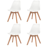 Vidaxl eetkamerstoelen 4 st kunststof wit
