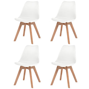Vidaxl eetkamerstoelen 4 st kunststof wit
