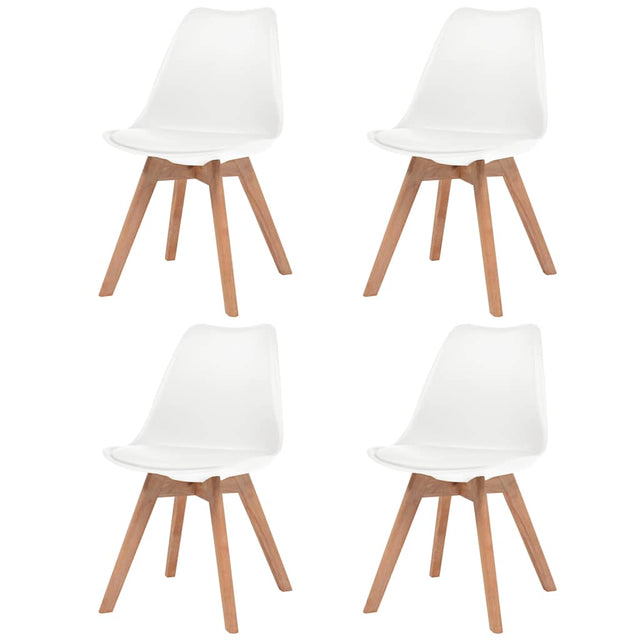 Vidaxl eetkamerstoelen 4 st kunststof wit