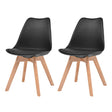 Vidaxl eetkamerstoelen 2 st kunststof zwart