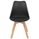Vidaxl eetkamerstoelen 2 st kunststof zwart
