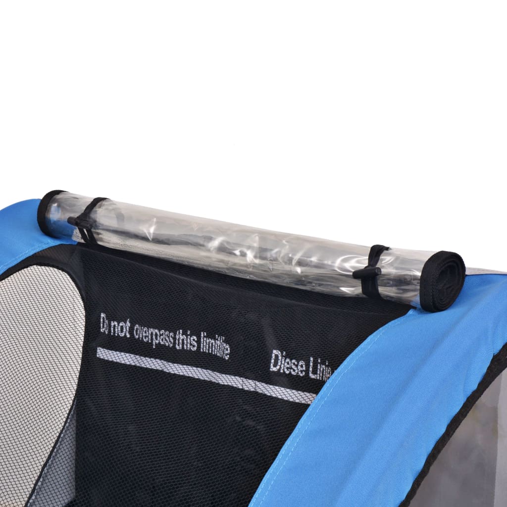 Vidaxl Rower Trailer 30 kg szary i niebieski