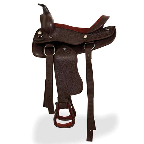 Vidaxl Western Saddle, Bridle and Bright Blast 12 prawdziwy skórzany brąz