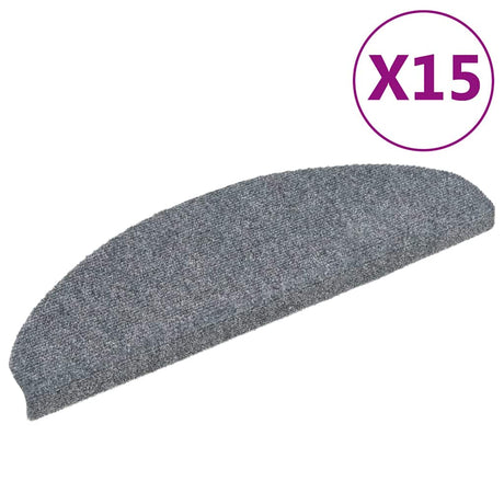 Vidaxl Schody Maty Self -adhezyjne 15 sztuk 65x21x4 cm jasnoszary półrole