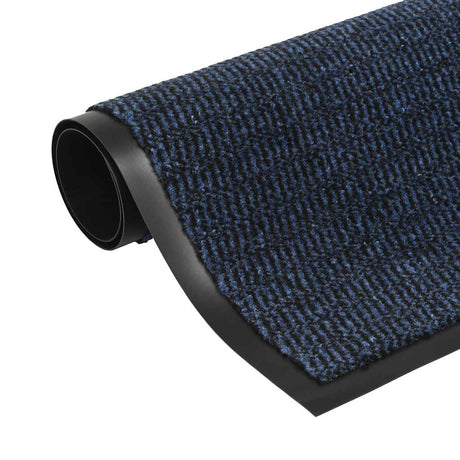 Vidaxl Droogloopmat prostokątny kępek 90x150 cm niebieski