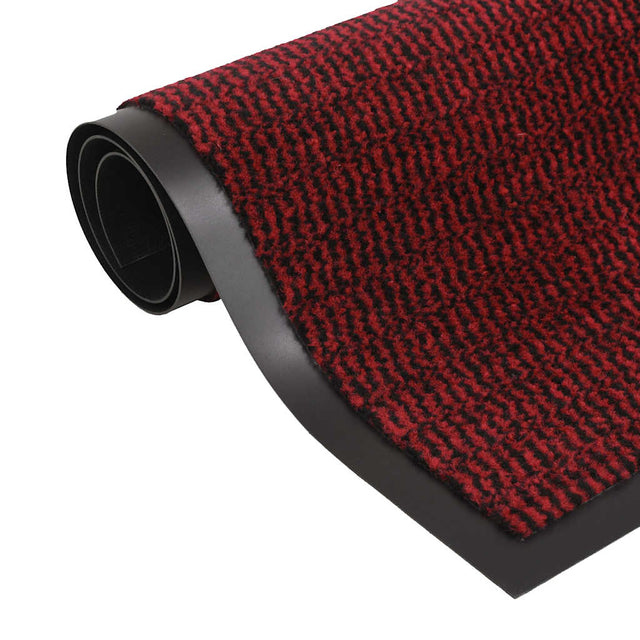 Vidaxl Droogloopmat prostokątny kępek 120x180 cm czerwony