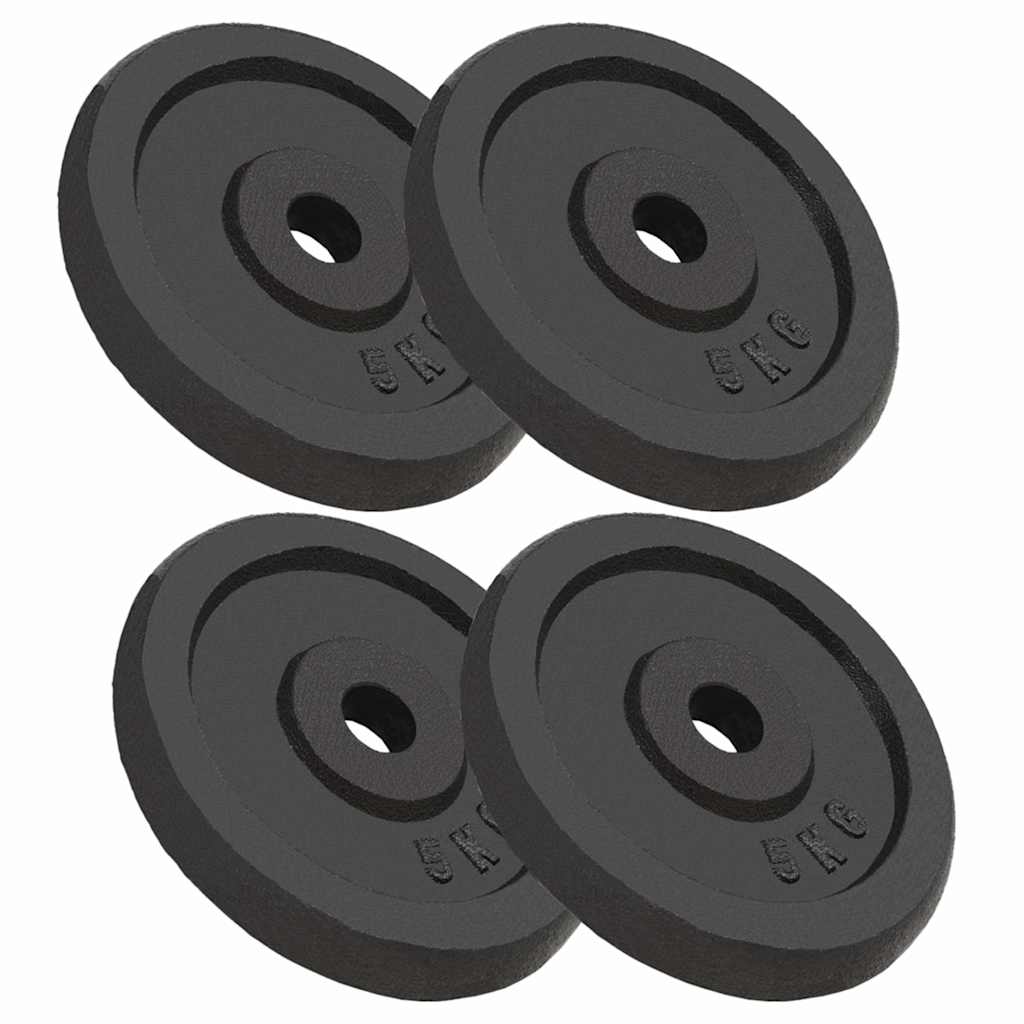 VidaXL obciążniki 4 szt. 4x5 kg żeliwo