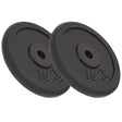 VIDAXL CALTER DISCS 2 PCS 2x10 KG ŻELWIEJ
