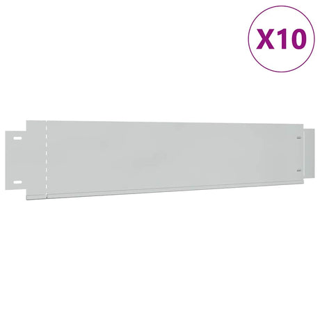 VidaXL Krawężniki do trawy 10 szt. 100x20 cm, stal ocynkowana