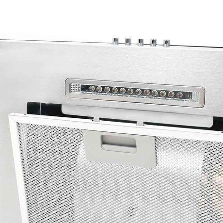Hood do ekstraktora ściennego Vidaxl 756 m³ U LED 60 cm ze stali nierdzewnej