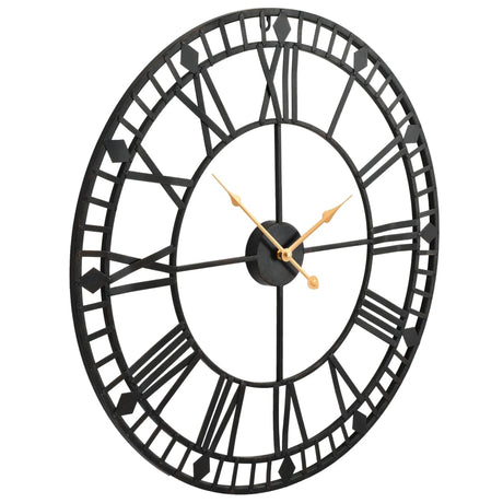 Vidaxl Wall Clock Vintage Styl z mechanizmem kwarcu xxl 60 cm metalu