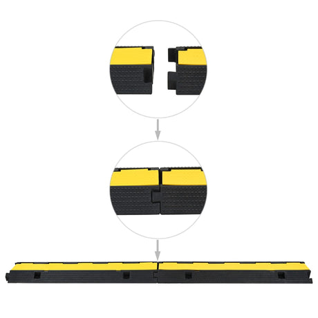 Vidaxl kabel próg próg 1 tunel 100 cm guma