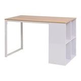 Vidaxl schrijftafel 120x60x75 cm eikenkleur en wit