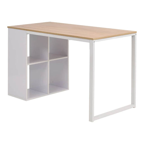 Vidaxl schrijftafel 120x60x75 cm eikenkleur en wit