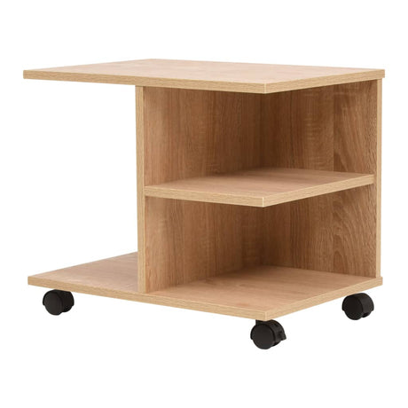 Vidaxl plankenkast verrijdbaar 50x35x42 cm eikenkleur