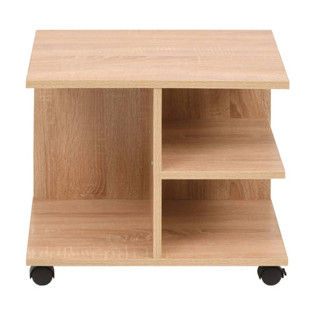 Vidaxl plankenkast verrijdbaar 50x35x42 cm eikenkleur