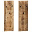 Wieszaki ścienne Vidaxx 2 szt. 36x110x3 cm z litego drewna mango