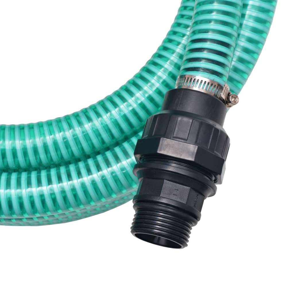 Wąż ssący vidaxl z sprzężeniami 7 m 22 mm zielony