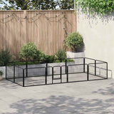 Vidaxl Dog Run z 12 paneli 80x60 cm stalowy czarny
