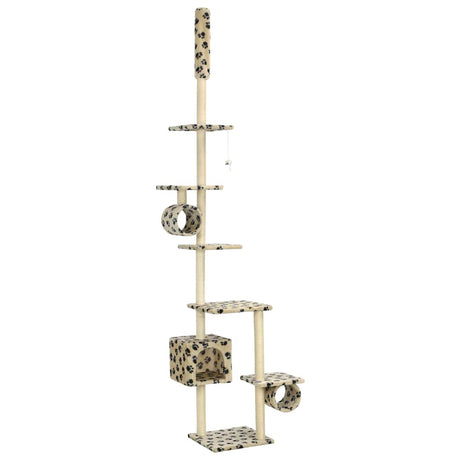 Vidaxl Cat Scrating Post z Sisal Scratosing Posty 260 cm puprints Beige