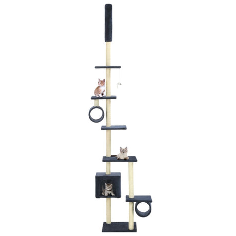 Vidaxl Cat Scrating Post z Sisal Scrating Posts 260 cm Ciemnoniebieski