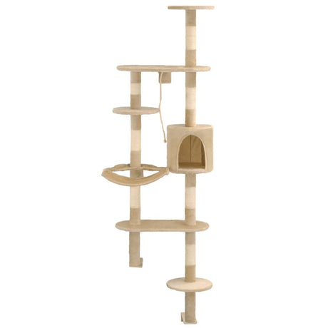 Vidaxl Cat Scrating Post z Sisal Scrating Postert Montainta 194 cm Beige