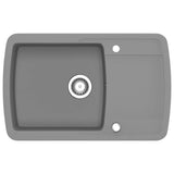 Vidaxl Sink Single Bowl z granitowej szarości