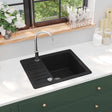 Vidaxl Sink Single Bowl z granitu czarnego