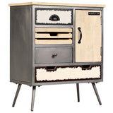 Vidaxl dressoir 65x33x76 cm massief mangohout en staal