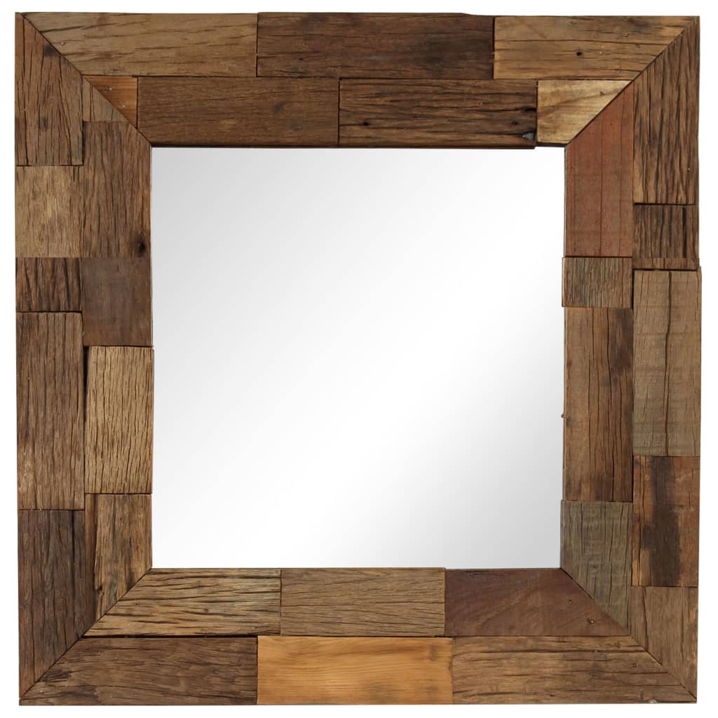 Vidaxl Mirror 50x50 cm Solid Recycled Wood