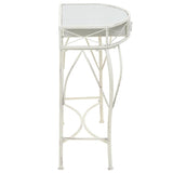 Vidaxl bijzettafel franse stijl 82x39x76 cm metaal wit