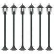 Vidaxl Lighting do ogrodu E27 110 cm aluminium ciemnozielone 6 sts