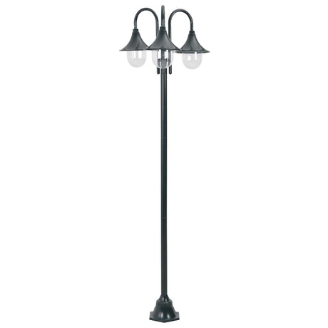 Vidaxl Paal Lighting Garden E27 220 cm Aluminium Dark Green 3-częściowy